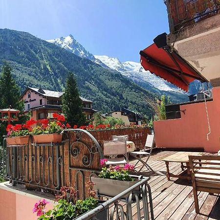 Chamonix Hyper Centre . Terrasse Vue Mont Blanc . Parking Exterior foto