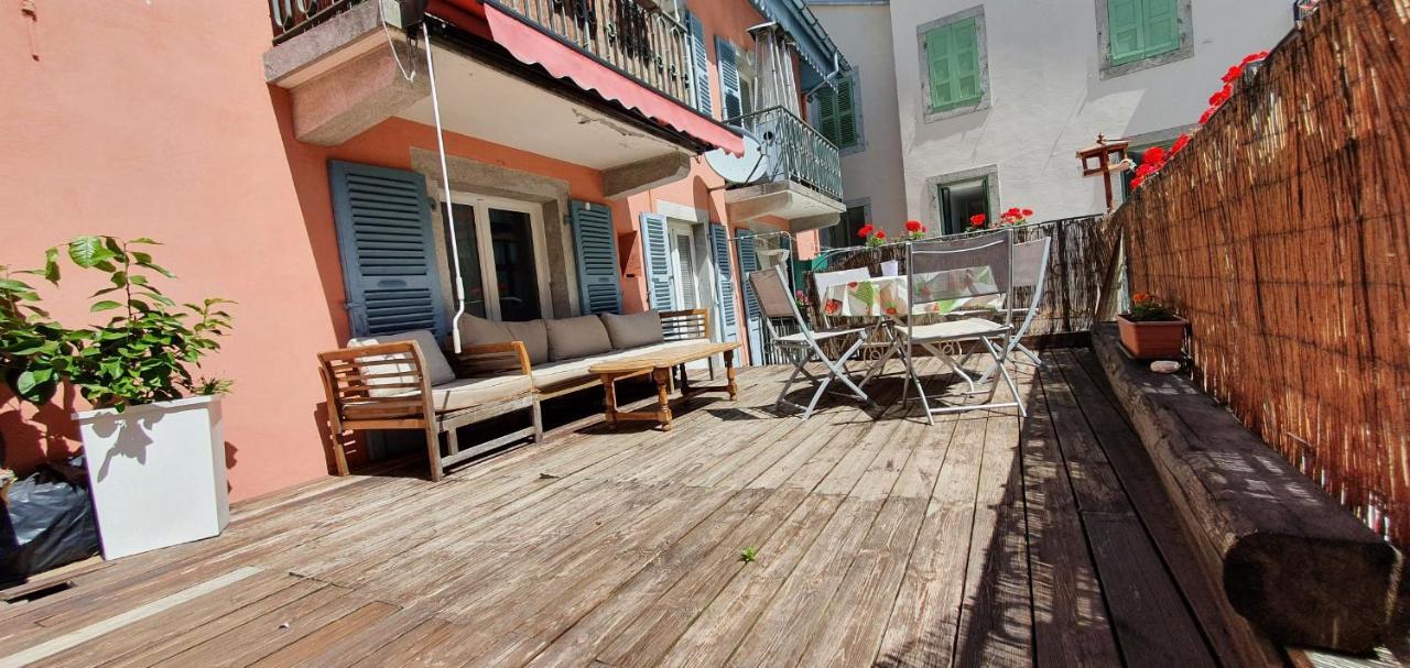 Chamonix Hyper Centre . Terrasse Vue Mont Blanc . Parking Exterior foto